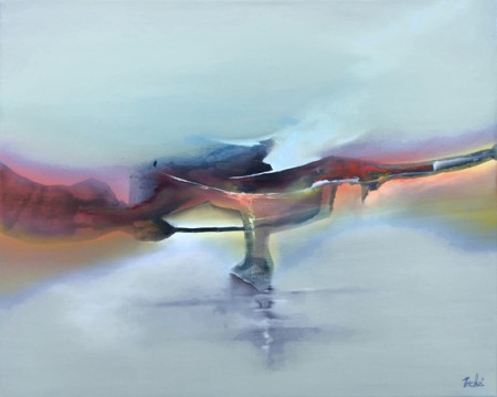 horizon, fin de journée (50x60 cm)
